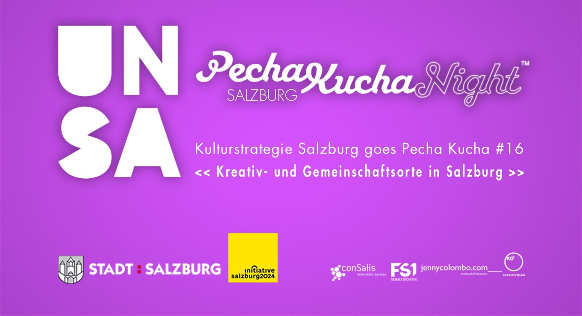 PECHA KUCHA NIGHT SALZBURG – Kulturstrategie Salzburg goes Pecha Kucha #16 am 10.4.2025 um 19:00 Uhr