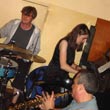 21.7.2005 - Jazzit Session nach Konzert - Jim Black, George Garzone und Studentin